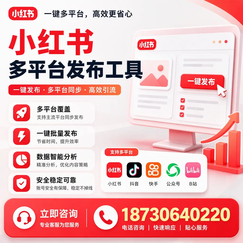 小红书多平台发布工具在 安康 的应用与优势解析